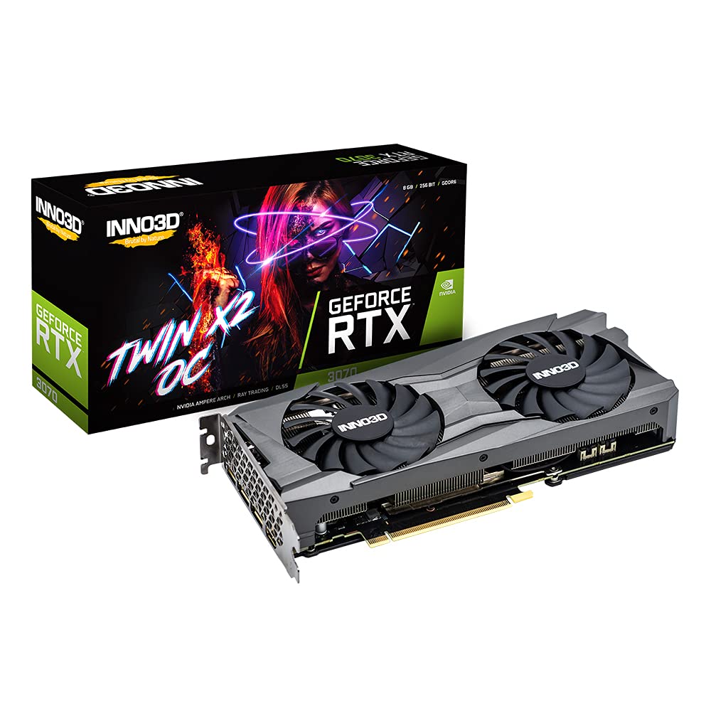 [RTX 3070 Twin x2] Inno3D GeForce RTX 3070 Twin X2 LHR 8GB GDDR6 256 Bit Graphics Card