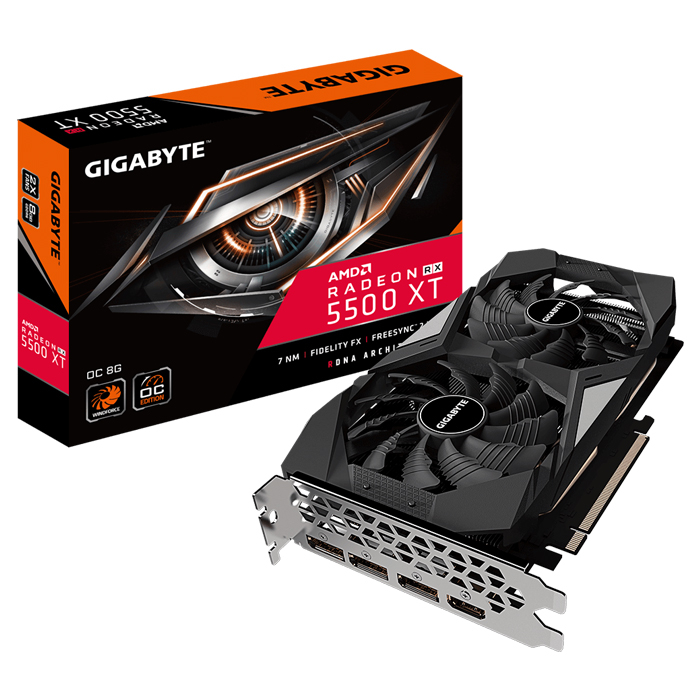 [GV-R55XTOC-8GD] Gigabyte Radeon RX 5500 XT OC 8GB GDDR6 128 Bit Graphics Card