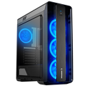 Rampage Prestige Mid Tower Rainbow Fan Black Gaming Case