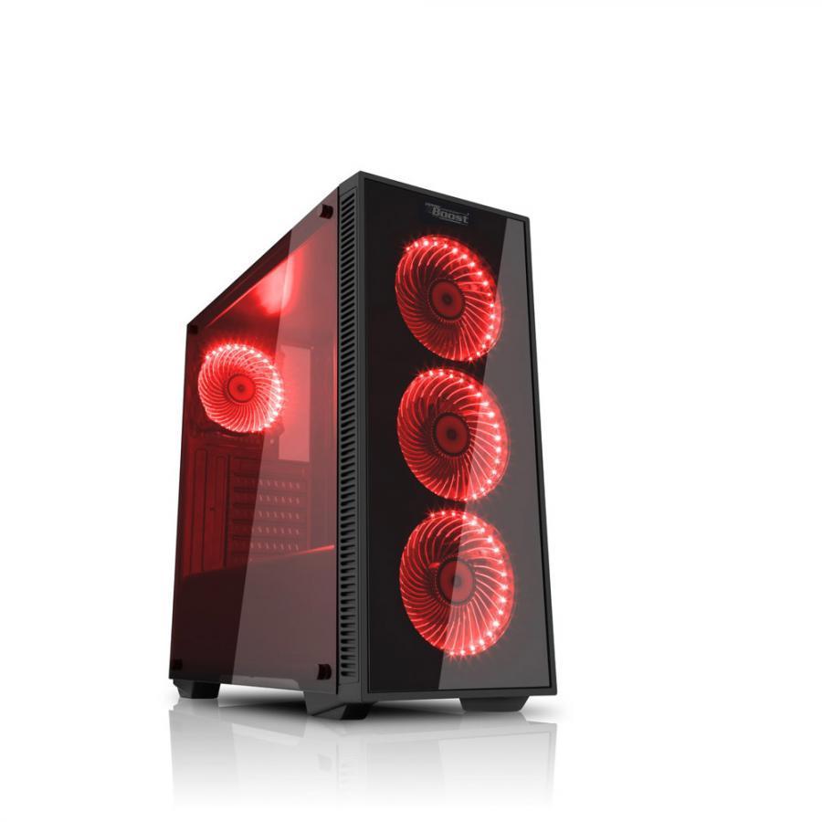 [VK-G1007R] Power Boost VK-G1007 ATX RGB Fan Black Gaming Case