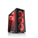 Power Boost VK-G1007 ATX RGB Fan Black Gaming Case