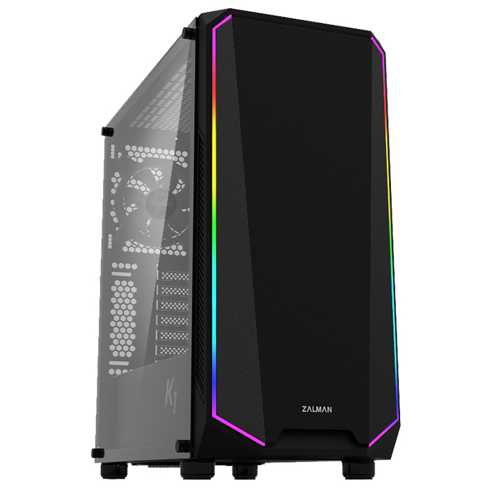 [Zalman-K1] Zalman K1 RGB Kasa Mid Tower Siyah Oyuncu Kasası