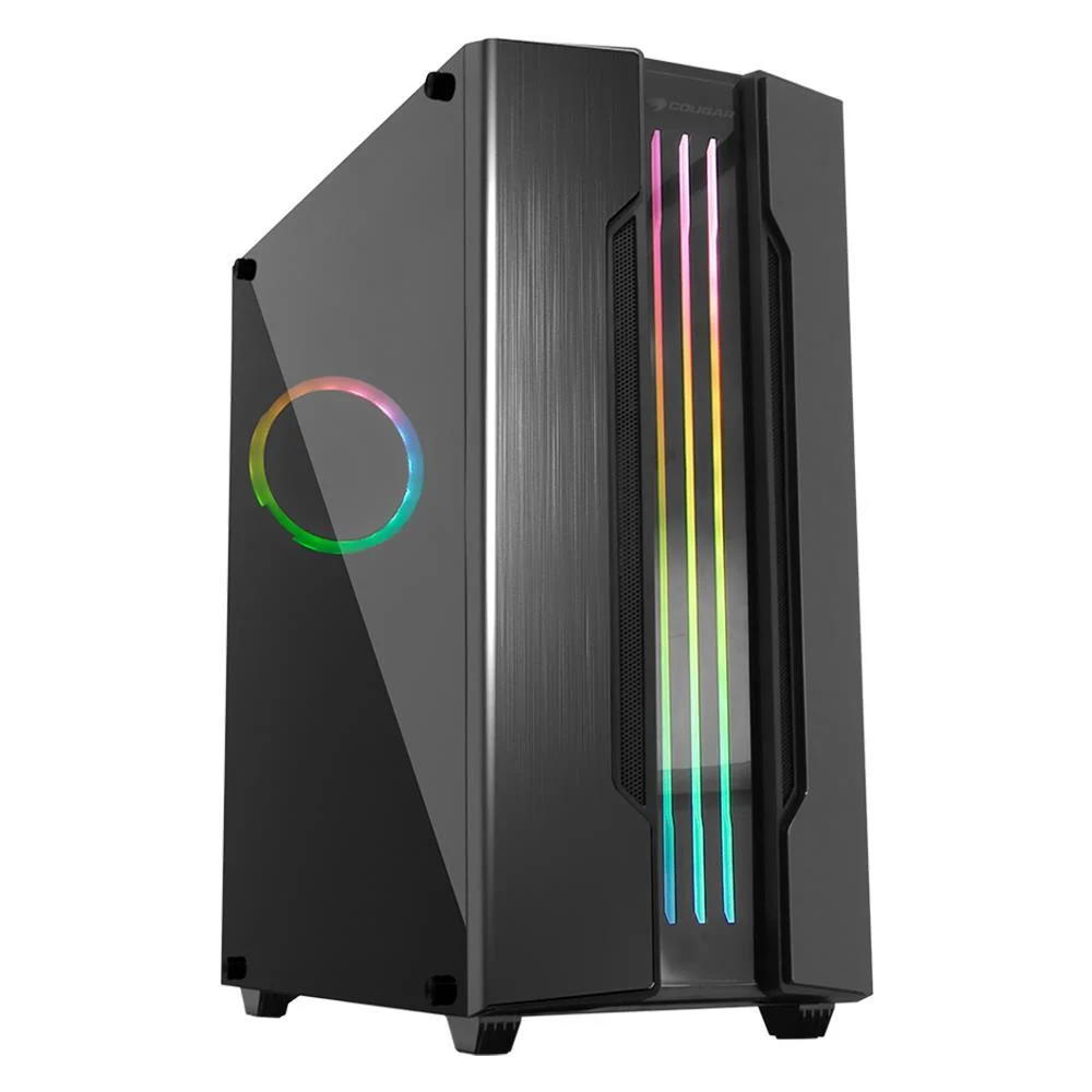[CGR-5BMBG-RGB] Cougar Gemini S Iron Gray Led Panel ATX Siyah Oyuncu Kasası