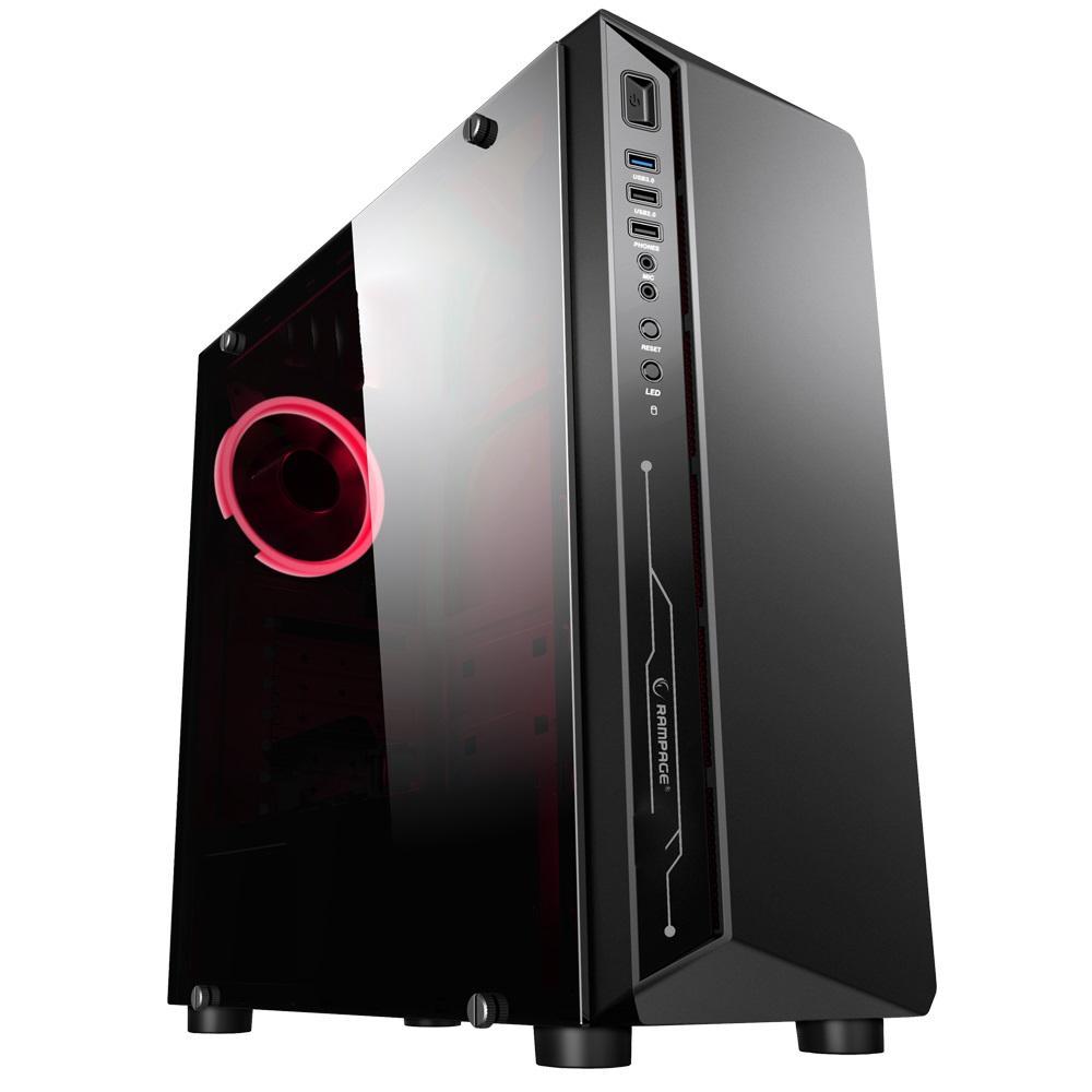 [RPG-SHADOW-600W] Rampage Shadow 600W Mid Tower Siyah Oyuncu Kasası