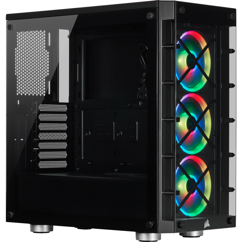 [CC-9011188-WW] Corsair iCUE 465X RGB Led Fanlı ATX Siyah Oyuncu Kasası