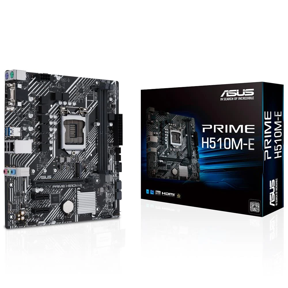 [H510M-E] Asus Prime H510M-E Intel LGA1200 DDR4 Micro ATX Motherboard