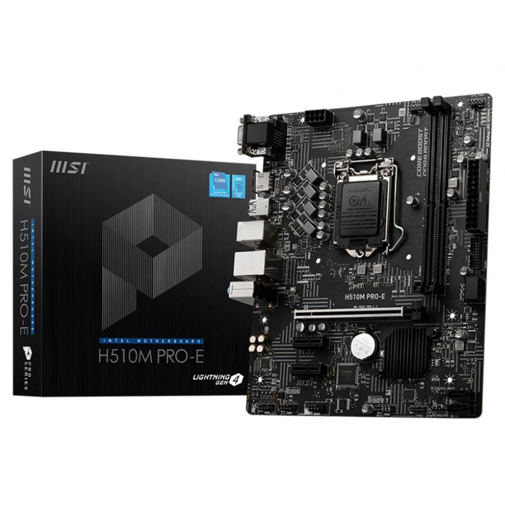 [H510M Pro-E] Msi H510M PRO-E Intel LGA1200 DDR4 Micro ATX Anakart
