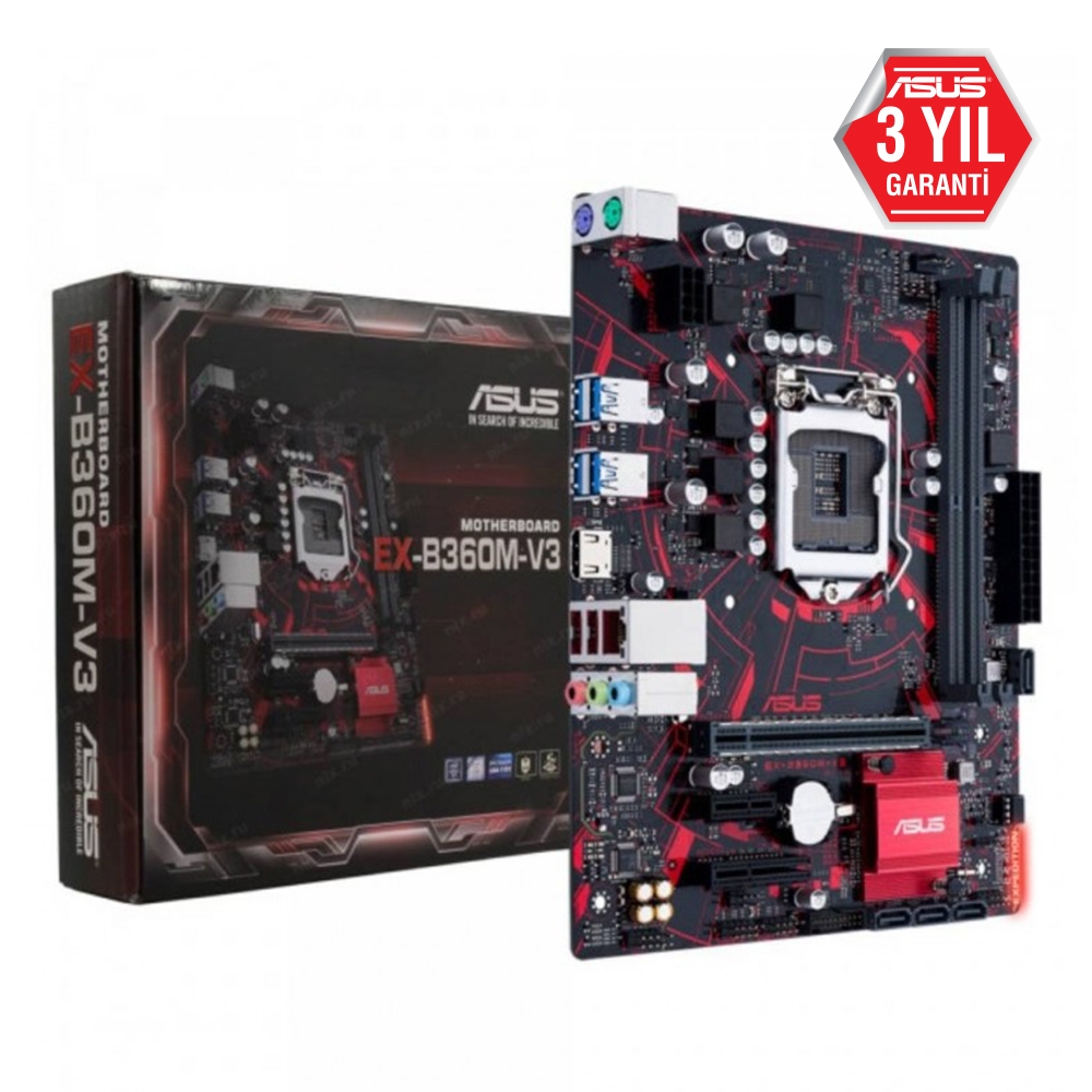 [EX-B360M-V3] Asus Expedition EX-B360M-V3 Intel LGA1151 DDR4 Micro ATX Anakart
