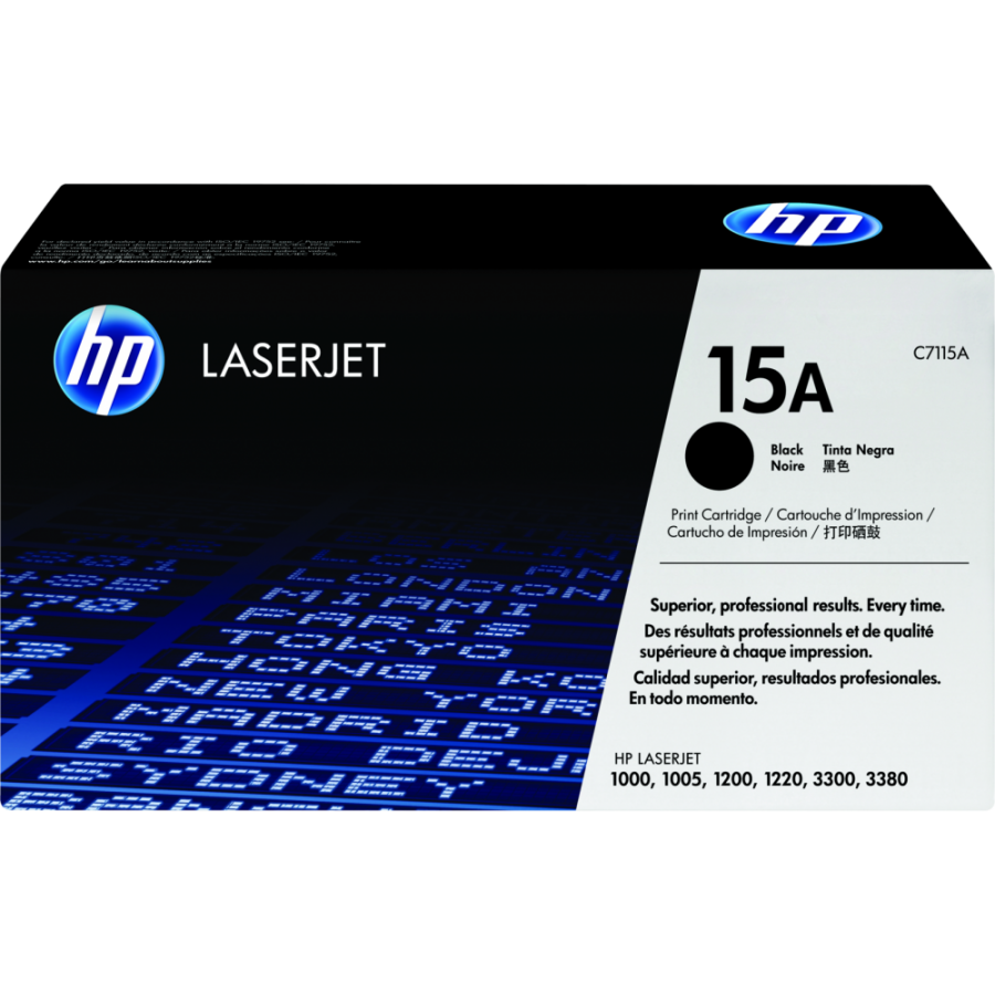 HP C7115A 15A Original LaserJet Toner, Siyah