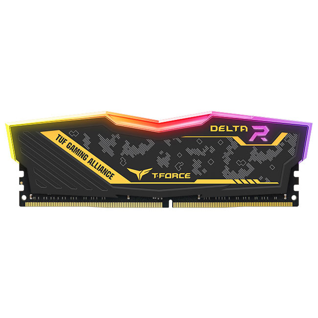 [TF9D48G3200HC16F01] Team T-Force TUF Yellow Delta RGB 8 GB 3200 Mhz DDR4 Oyuncu PC Ram
