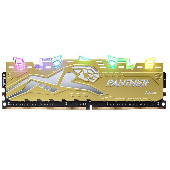 [EK.08G2Z.GJM] Apacer Panther Rage RGB Gold 8 GB DDR4 3000 Mhz Gaming PC Ram