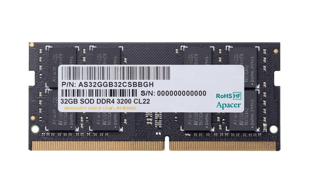 [ES.32G21.PSI] Apacer 32 GB (1x32GB) DDR4 3200 MHz CL22 DDR4 Notebook Ram