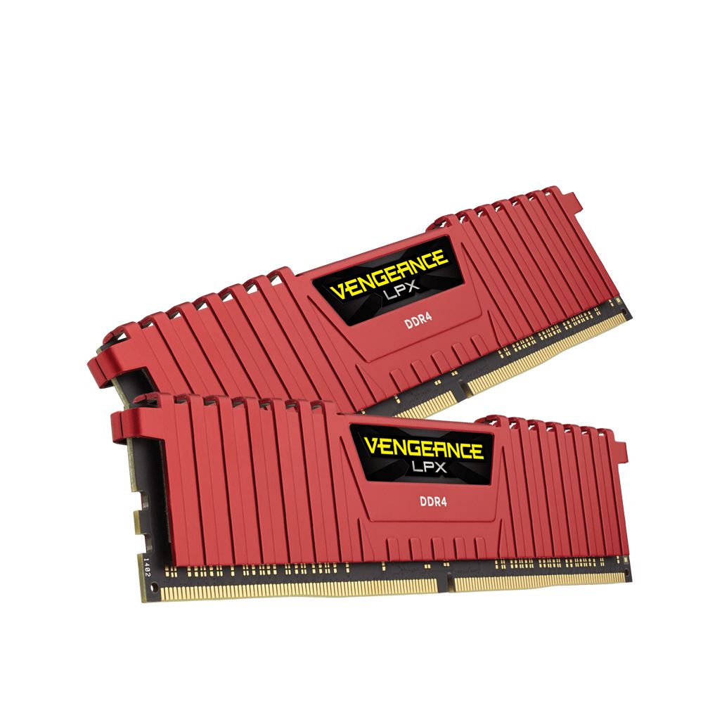 [CMK16GX4M2A2400C16R] Corsair Vengeance Lpx 16 GB (2x8) 2400Mhz DDR4 CL16 Red Gaming PC Ram
