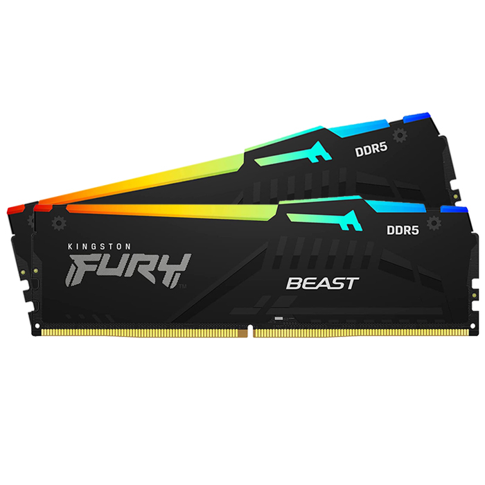 Kingston Fury Beast RGB 64 GB (2x32GB) 5600 Mhz DDR5 CL40 Gaming PC Ram