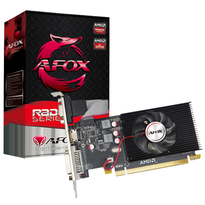 [AFR5230-2048D3L4] Afox Radeon R5 230 2GB DDR3 64Bit DX11 Graphics Card