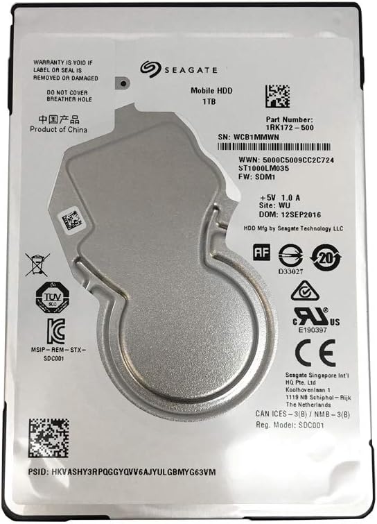 Seagate Laptop Thin 2.5" 1 TB Sata 3.0 5400 RPM Hard Disk