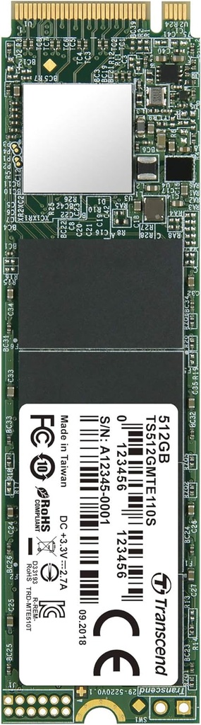 [TRA-TS512GMTE110S] Transcend 110S 512GB M.2 NVMe PCIe Gen3 x4 SSD Disk