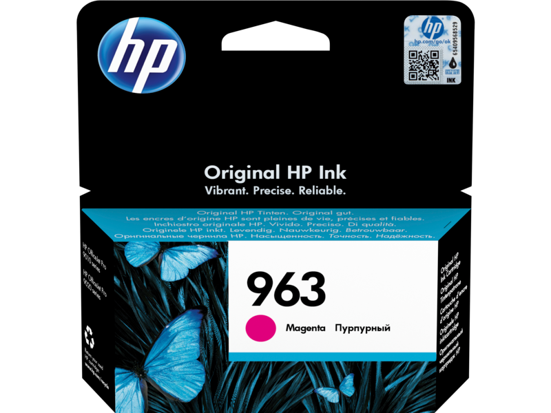 HP 3JA24A 963 Original Ink Cartridge, Red