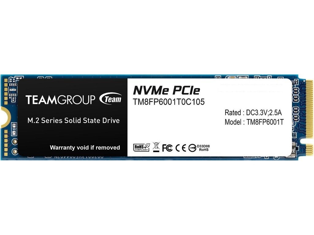 Team MP33 TM8FP6001T0C101 PCI-Express 3.0 1 TB M.2 SSD Disk