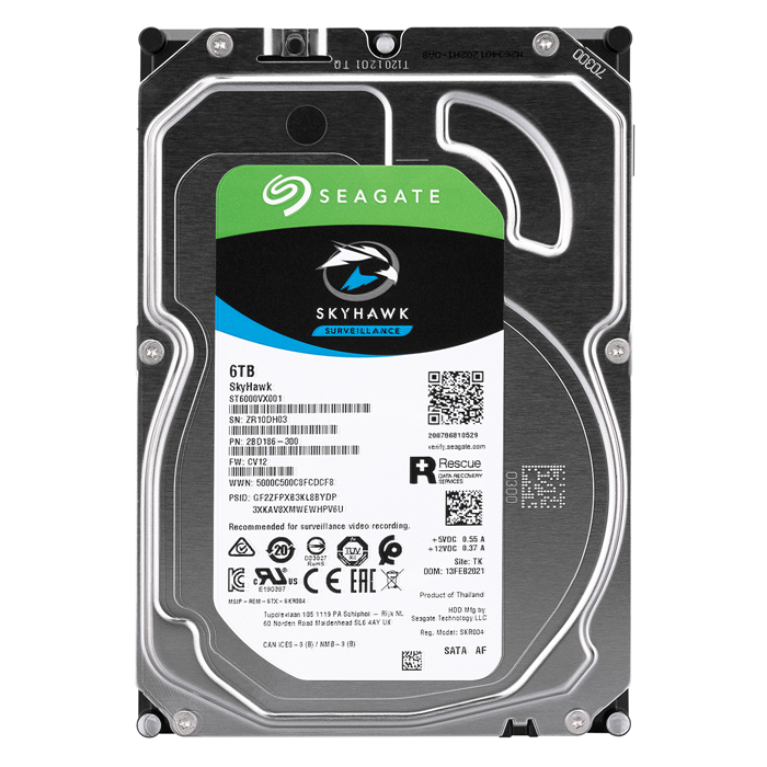 [ST6000VX001] Seagate Skyhawk Surveillance 6TB 256MB 3.5” SATA 3 24/7 Security Disk