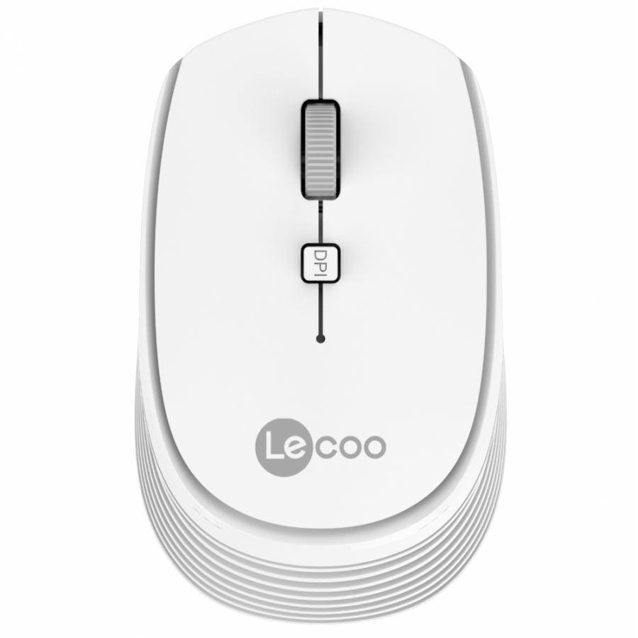 Lenovo Lecoo WS202 White Optical Wireless Mouse