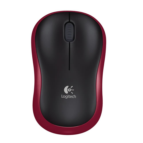 Logitech M185 910-002237 Red Wireless Optical Mouse