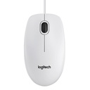 Logitech B100 Wired White Optical Mouse