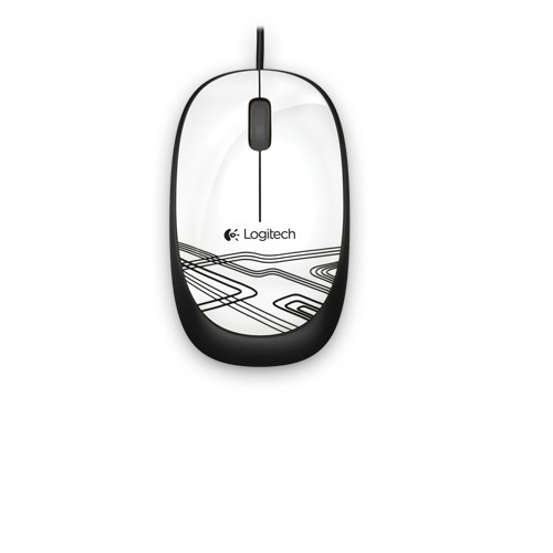 Logitech M105 White Wired Optical Mouse