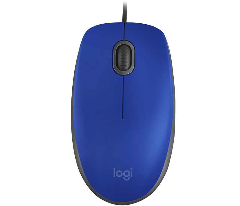 [910-005488] Logitech M110 Blue Wired Optical Mouse