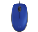 Logitech M110 Blue Wired Optical Mouse
