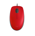 Logitech M110 Red Wired Optical Mouse
