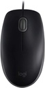 Logitech B110 Silent Black Wired Optical Mouse