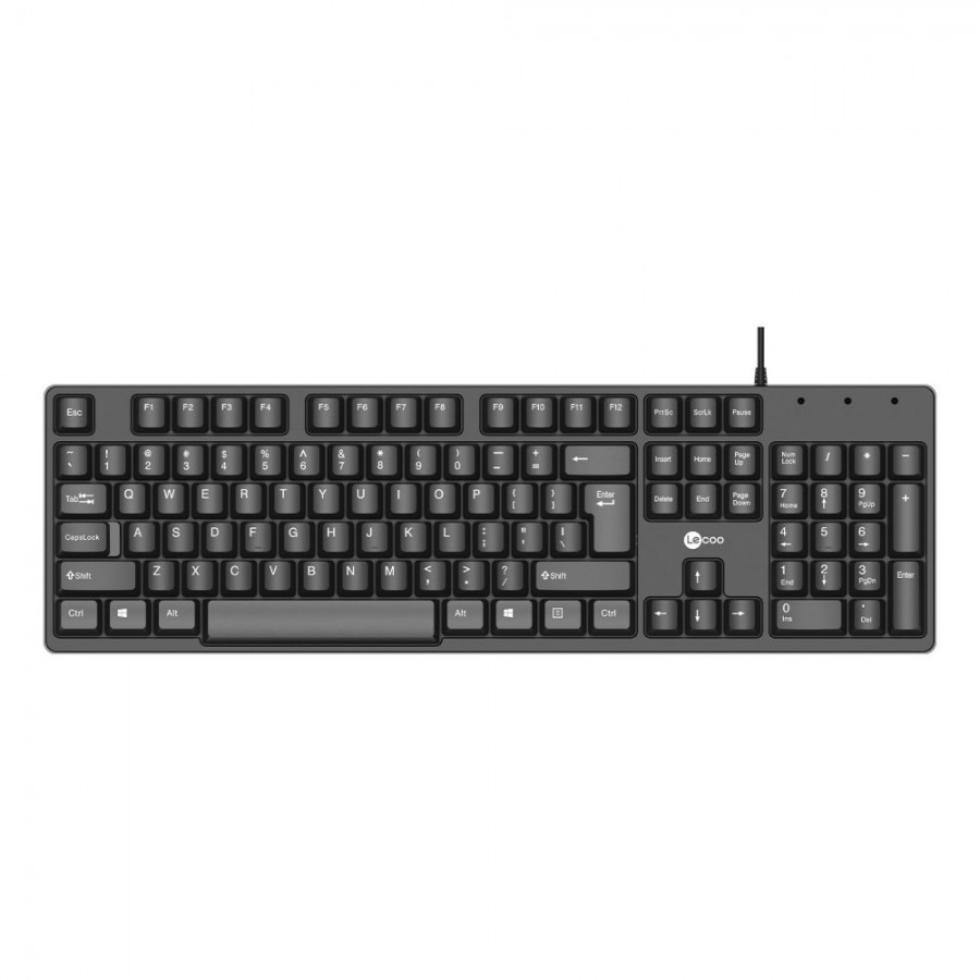 Lenovo Lecoo KB101 Black Wired Keyboard