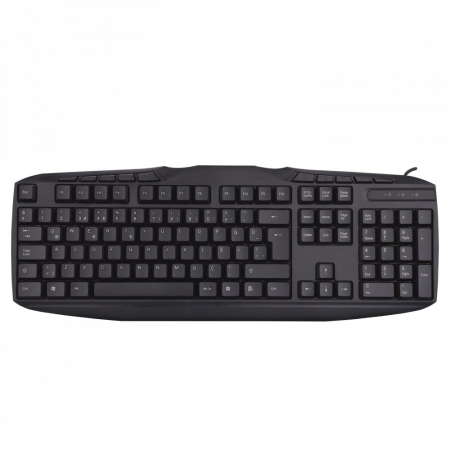 Everest KB-250U USB Multimedia Black Wired Keyboard