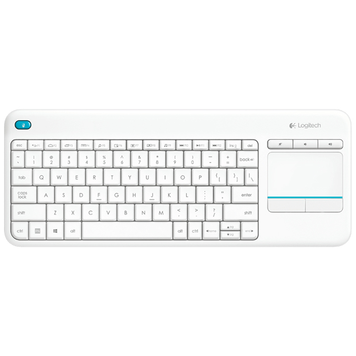 Logitech K400 Plus Touch Pad White Wireless Keyboard