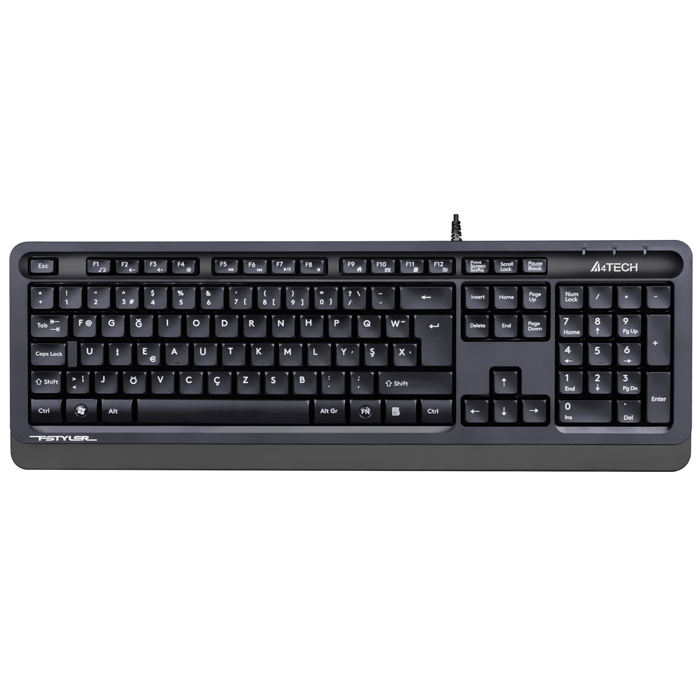 A4 Tech FK10 F USB Gri Kablolu Klavye