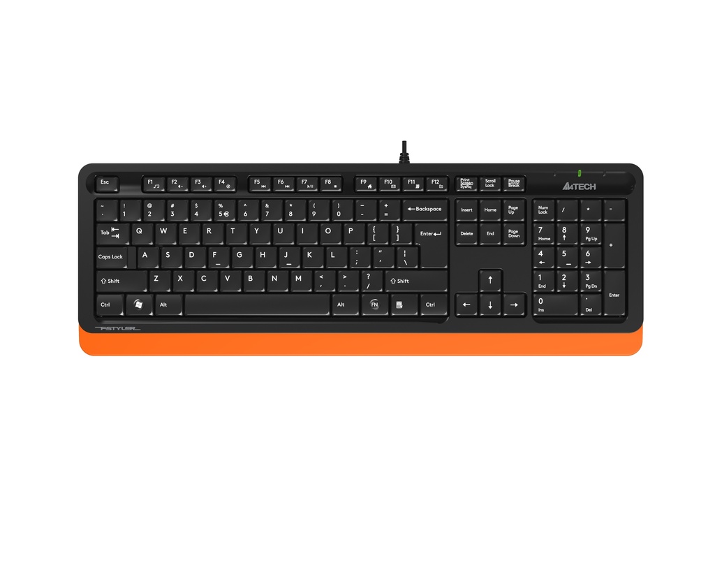 A4 Tech FK10 TR Q USB Orange Multimedia Wired Keyboard