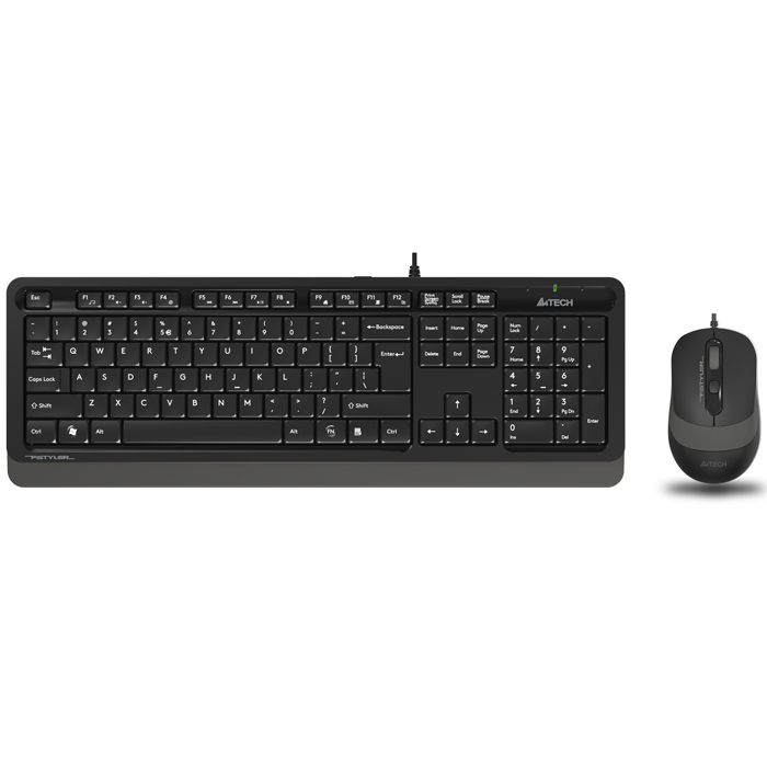 A4 Tech F1010 Wired Gray Keyboard Mouse Set
