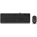 A4 Tech F1010 Wired Gray Keyboard Mouse Set