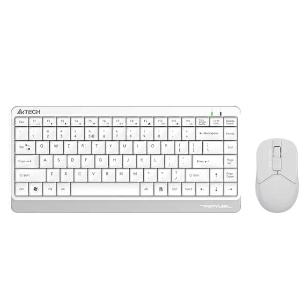A4 Tech FG1112 Wireless White Mini Keyboard Mouse Set