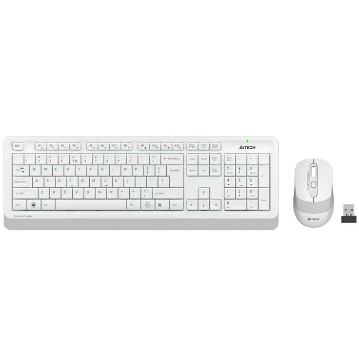 A4 Tech FG1010 Wireless White Keyboard Mouse Set