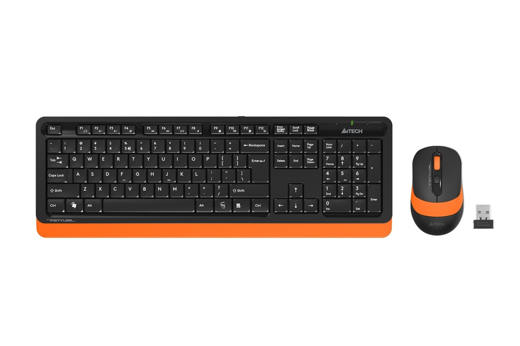A4 Tech FG1010 Wireless Orange Keyboard Mouse Set
