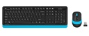 A4 Tech FG1010 Wireless Blue Keyboard Mouse Set