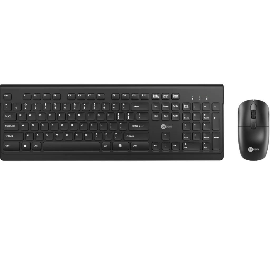Lenovo Lecoo KW203 Wireless Black Keyboard Mouse Set