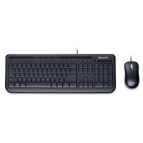 Microsoft Wired Desktop 600 Black Wired Keyboard Mouse Set