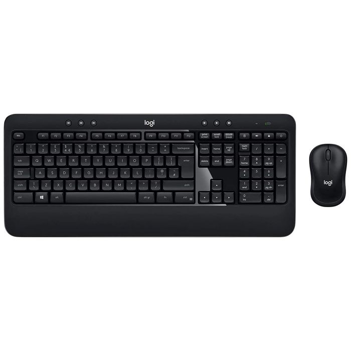 Logitech Advanced Combo Black Keyboard Mouse Set