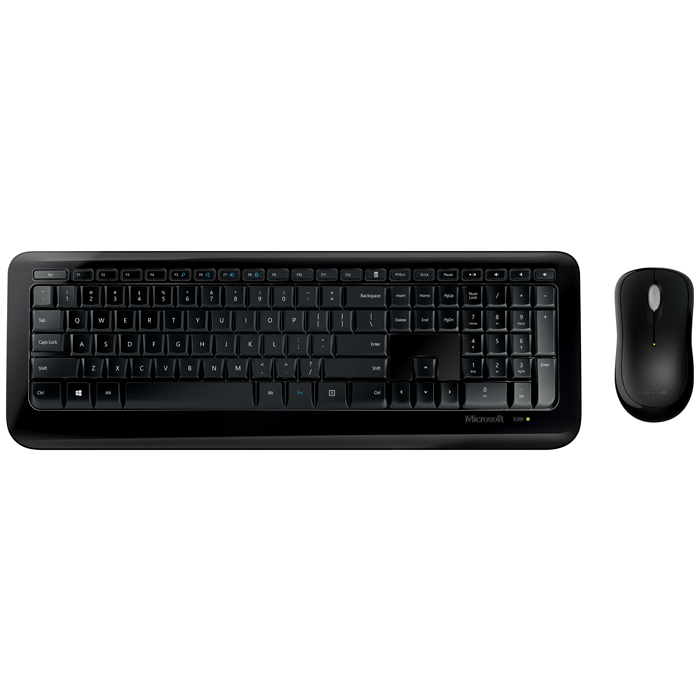 Microsoft Desktop 850 Wireless Black Keyboard Mouse Set