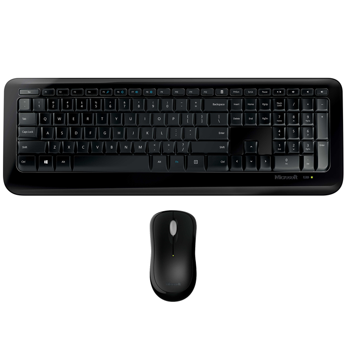 Microsoft Comfort Desktop 5050 Wireless Black Keyboard Mouse Set