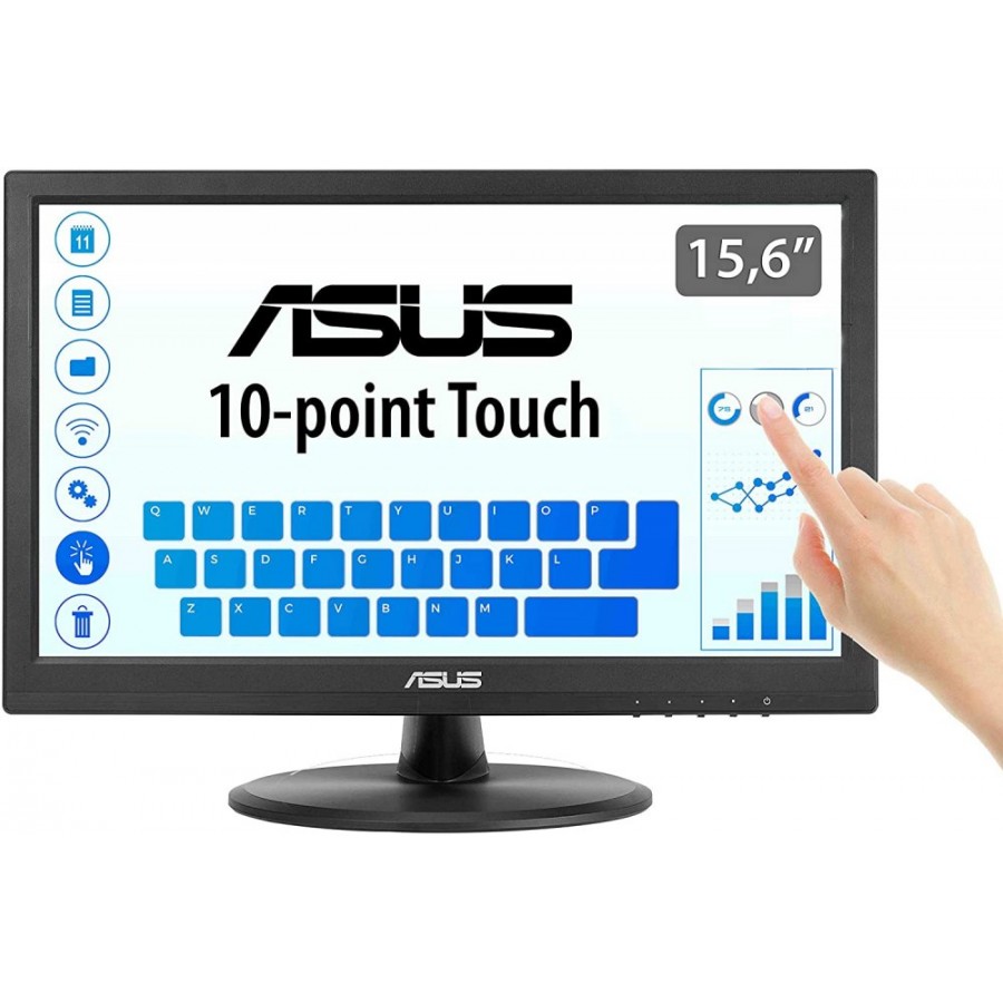 Asus VT168N 15.6¨ 10ms 60Hz 10 Finger Touch Full HD LED Monitor