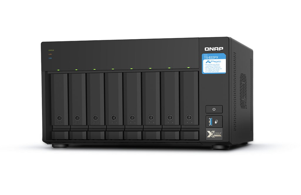 Qnap TS-832PX 8 Yuvalı 40 TB NAS Depolama Ünitesi